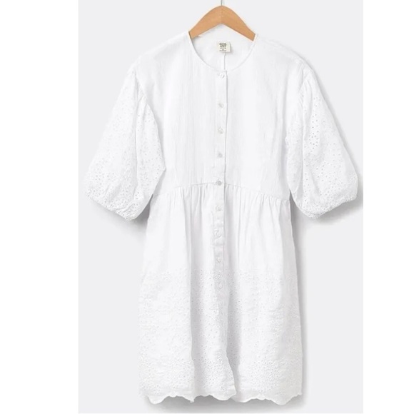 Woman’s Matilda Jane Good Hart Montrose White Eyelet Puff Sleeves Cotton Small - Picture 3 of 15